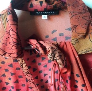 Mesmerize lace up sheer blouse